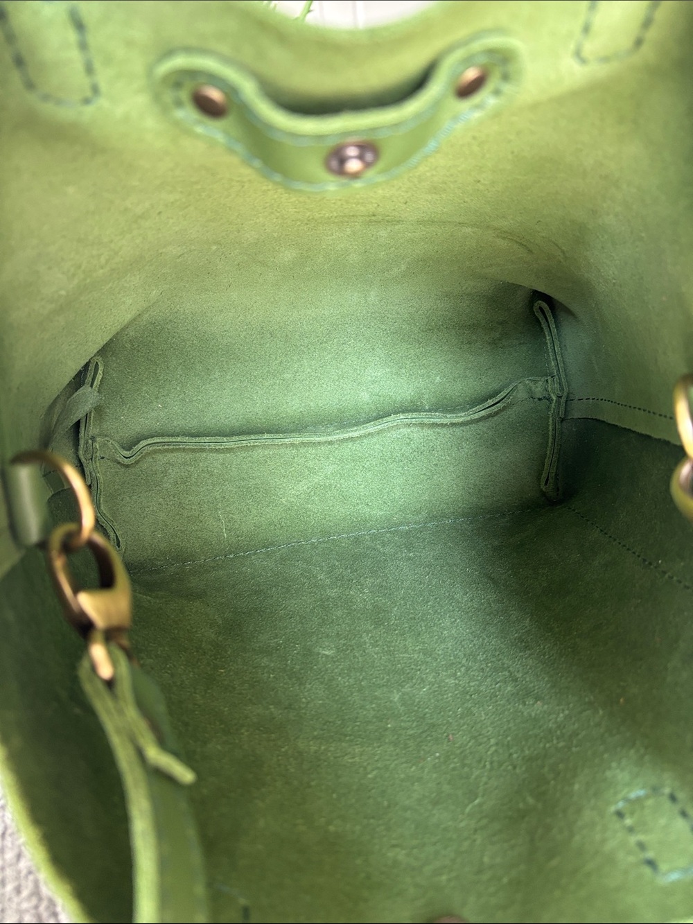PLG Snap Mini Crossbody Tote in a mystery green - Picture 6 of 7